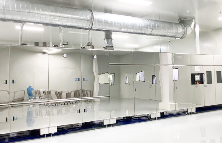 Solder-mask exposure equipment in cleanroom
